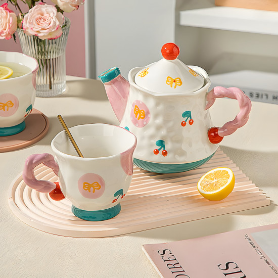 Porcelain Teapot & Cup Set 2 Pcs